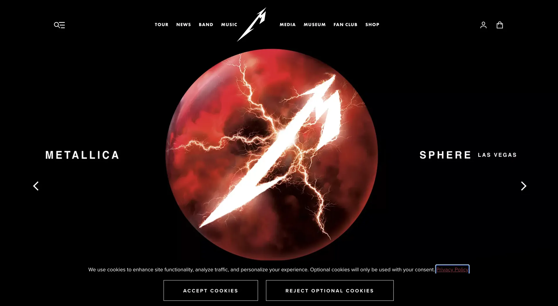 Metallica homepage