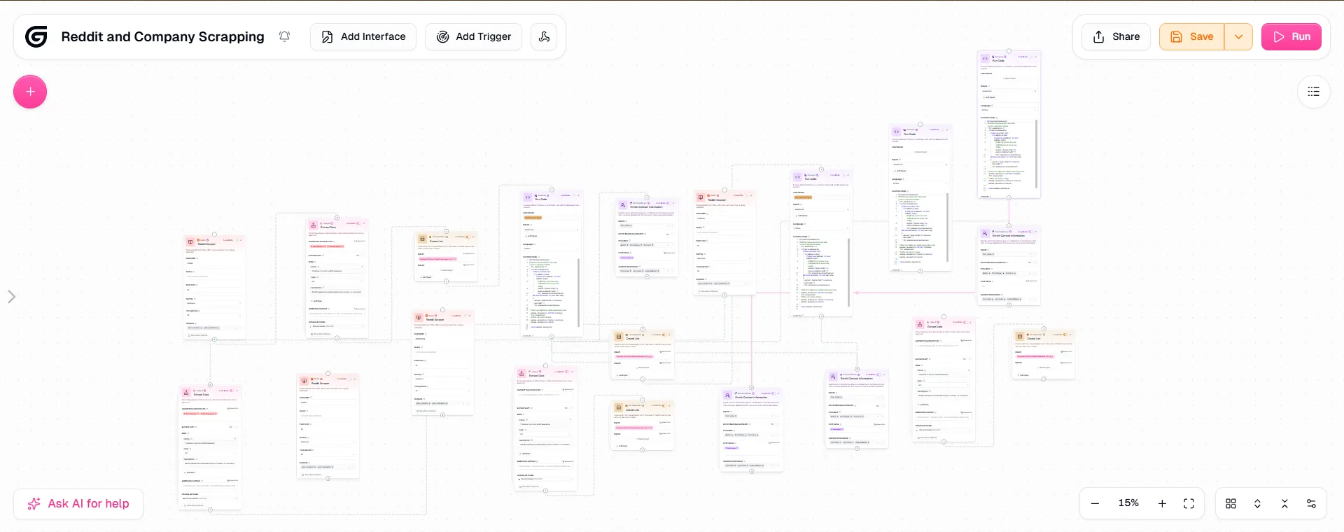 Reddit scraping automation workflow