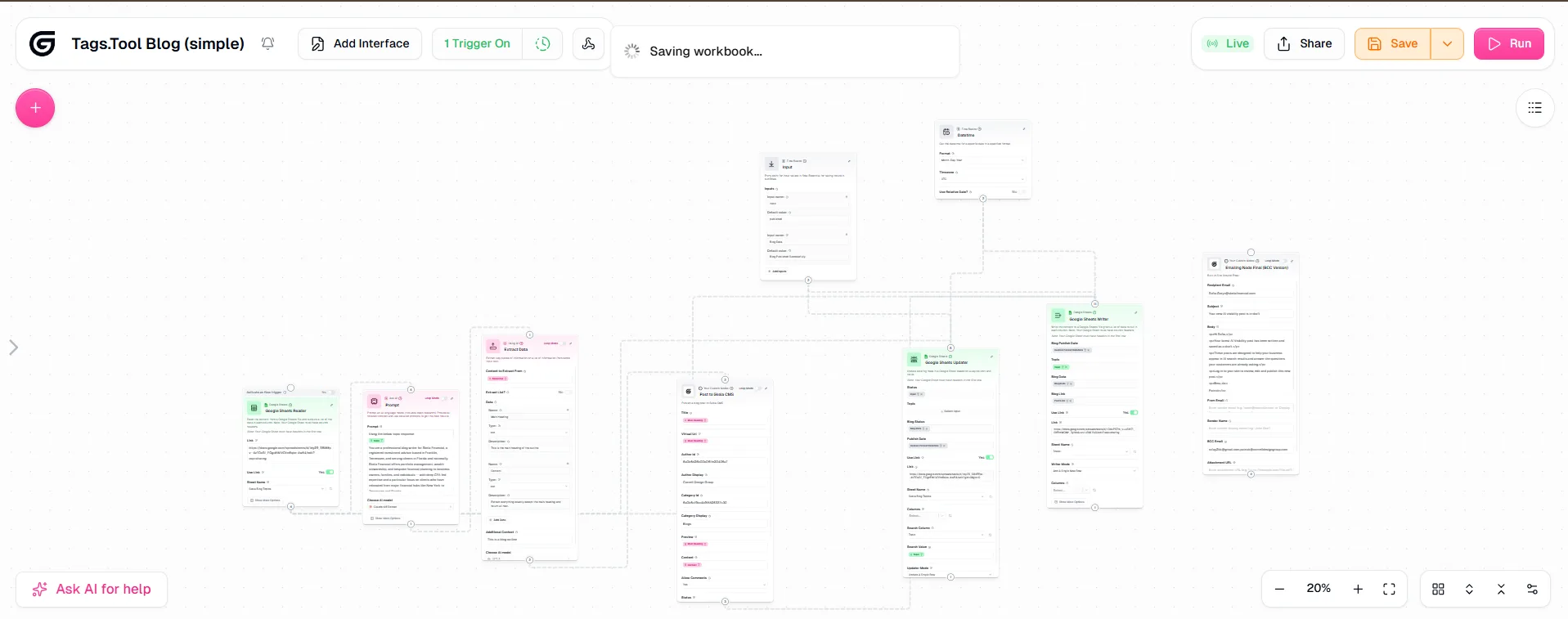 Automated tagging tool workflow