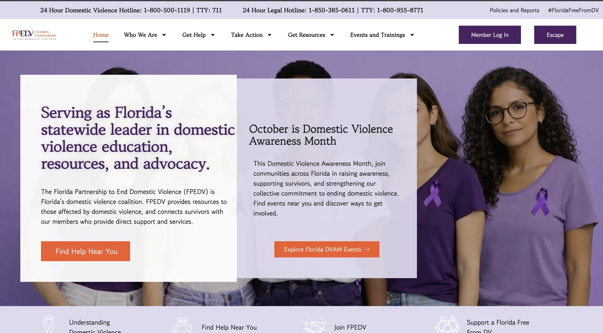 Florida Partnership to End Domestic Violence homepage