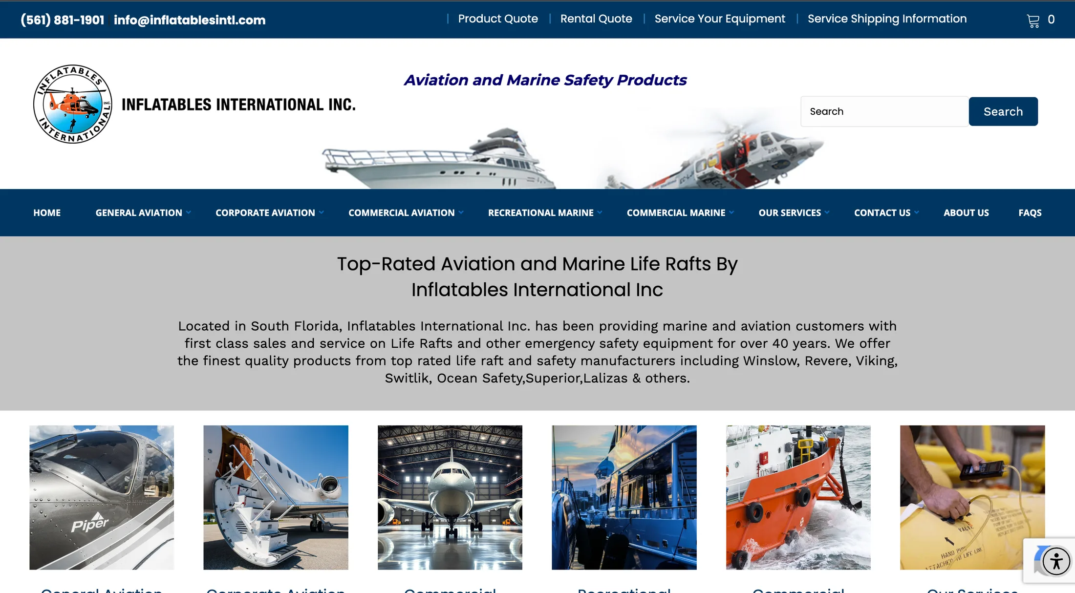 Inflatables International homepage