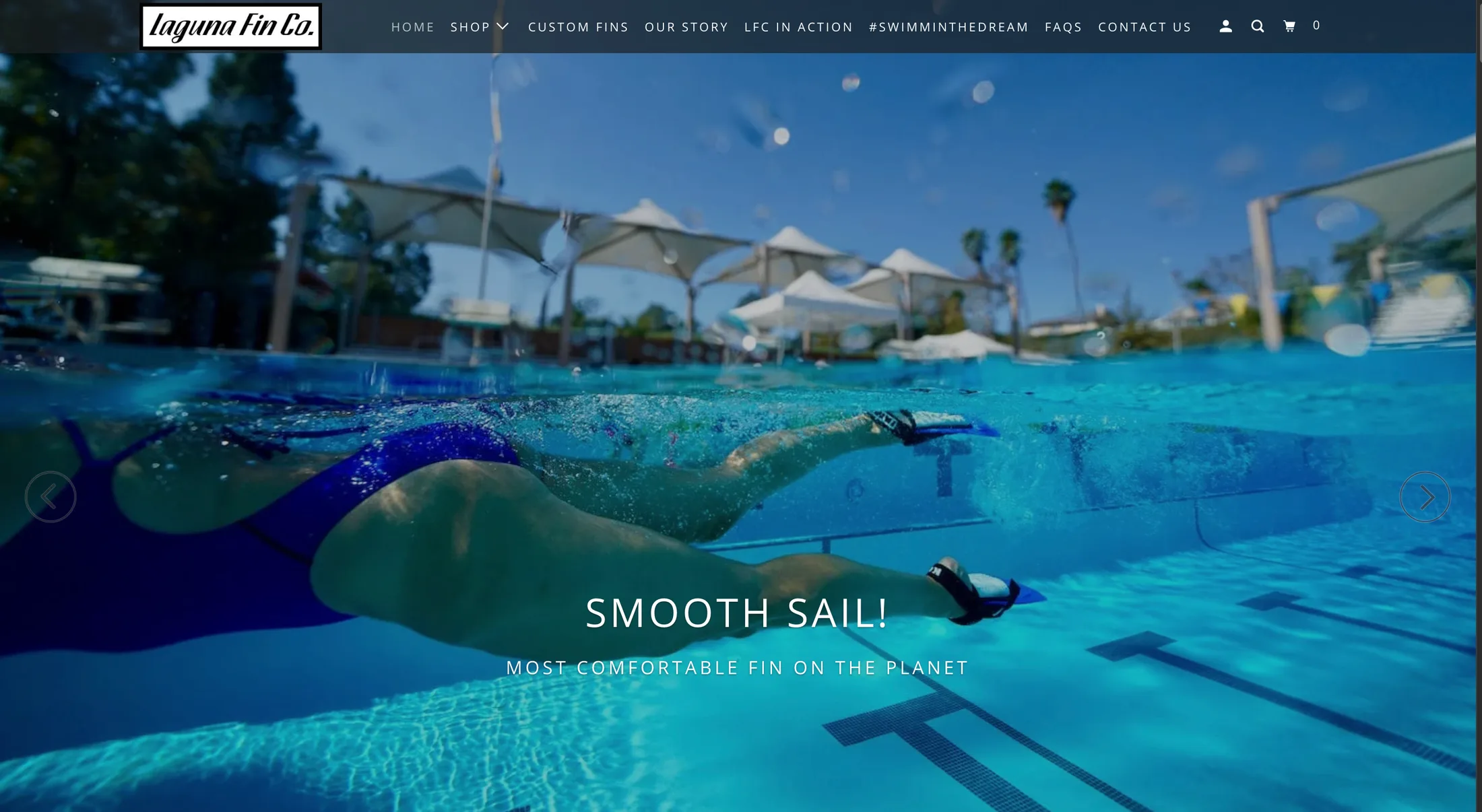 Laguna Fin Co. Shopify homepage