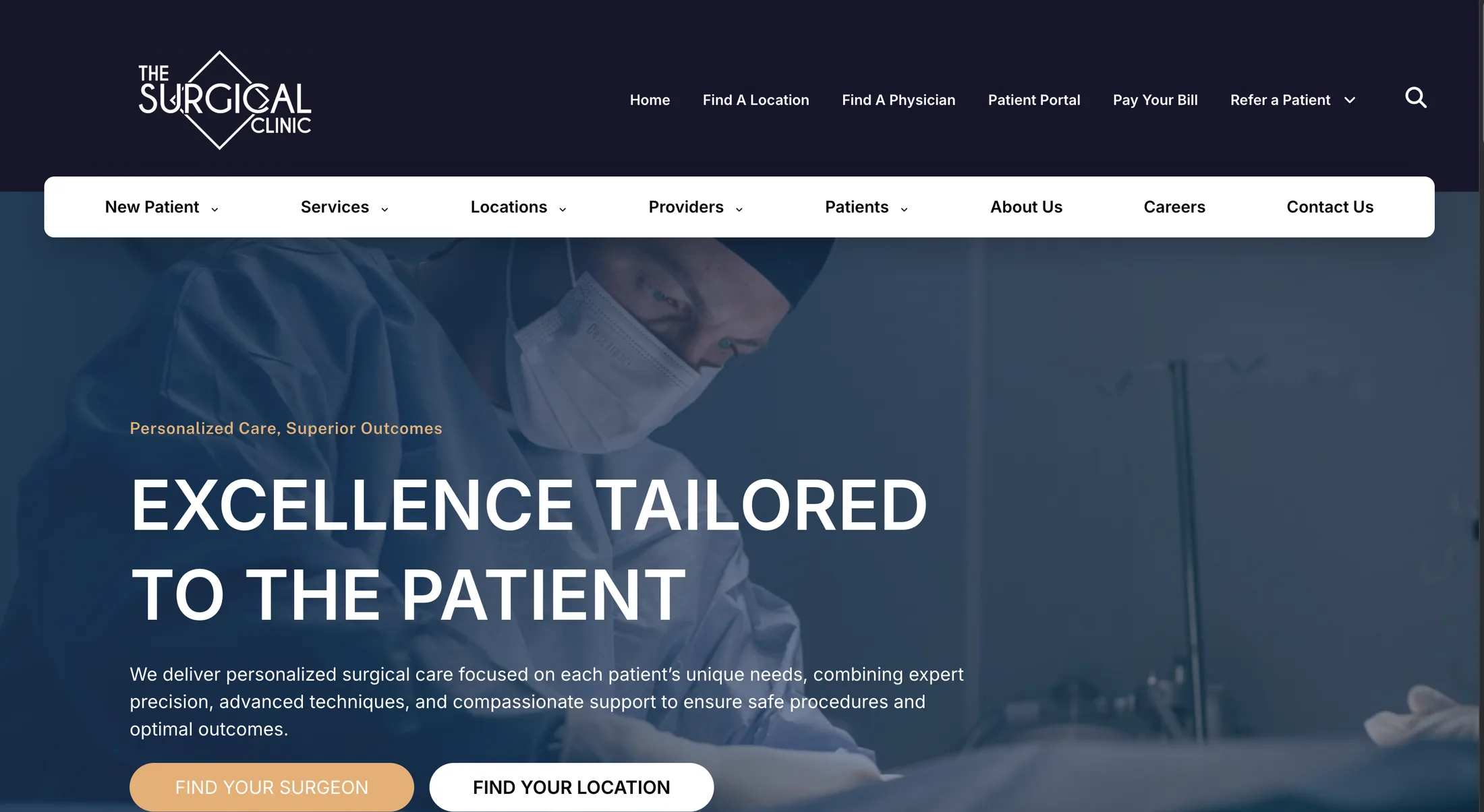 The Surgical Clinic homepage